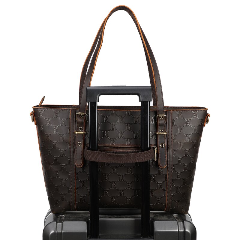 Leather Handbag Supplier - Full Logo Custom ODM OEM Gift Christmas Retro Crazy