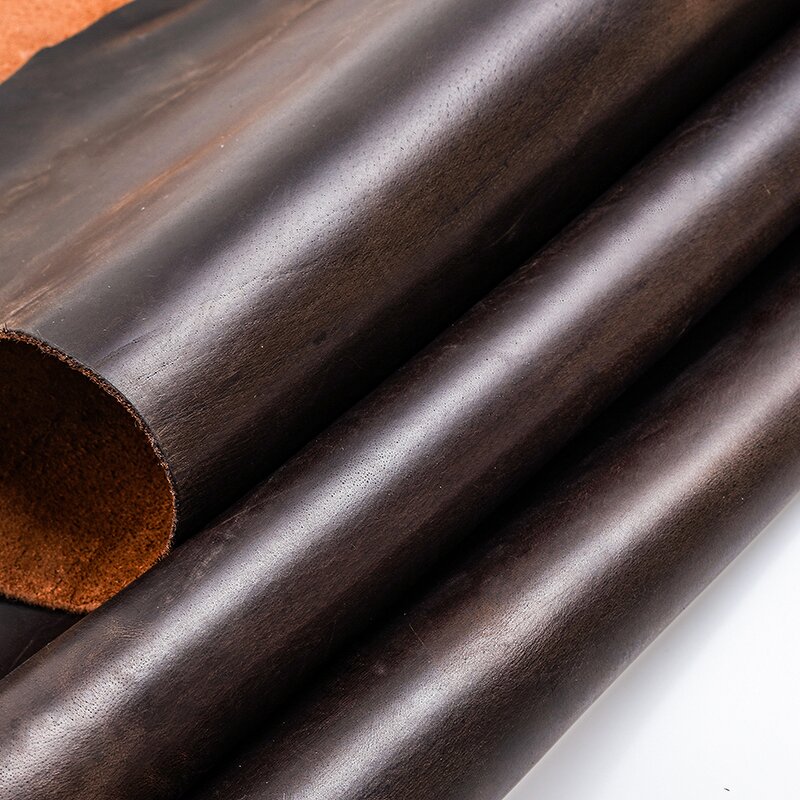 Leather Supplier - Shoes Colors Material Genuine Dark Brown Crazy Horse Cow