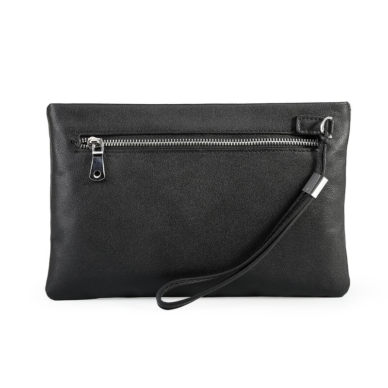 Leather Envelope Clutch Bag Supplier - Waterproof Black Soft Men Designer Genuine