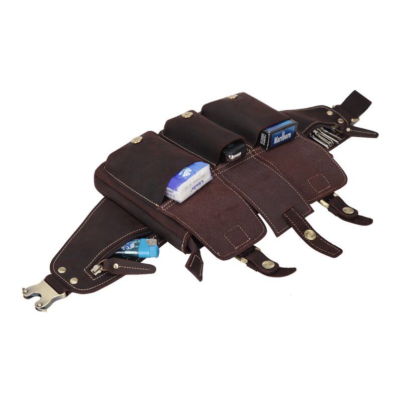 Leather Waist Bag Manufacturer - Manufacture Wholesale Vintage Light Brown Sport