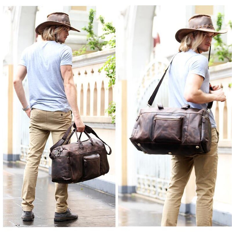 Leather Weekend Bags Manufacturer - High Quality Large Capacity Overnight Crazy
