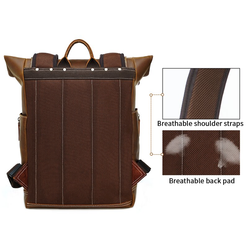 Leather Backpack Manufacturer - Vintage Design Customized Full Grain Real School