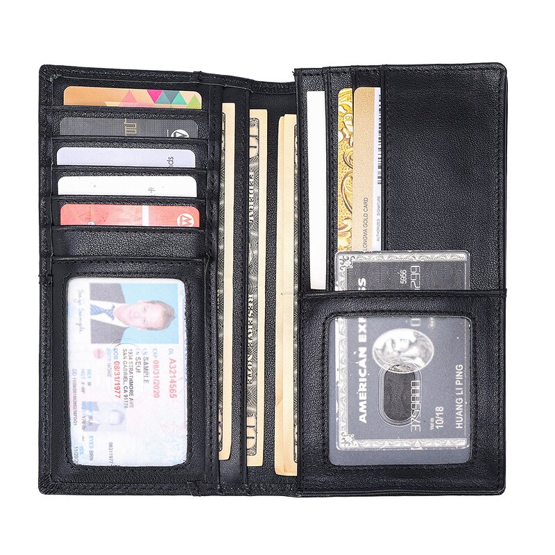 Leather Wallet Supplier - High Quality Fashion Design Cowboy Men Black Cowhide