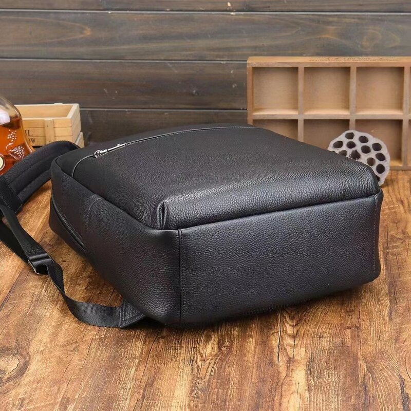 Leather Backpack Manufacturer - Hot Selling Low Price Black Full Grain Business