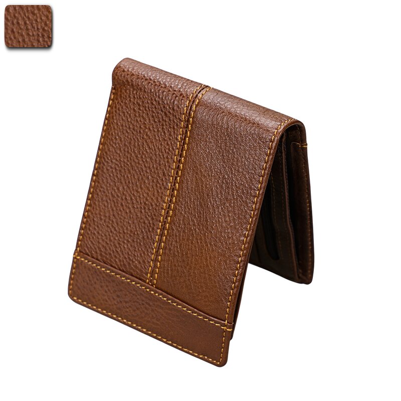 Leather Wallet Manufacturer - Hot Sale Factory Design Customizable Retro Brown