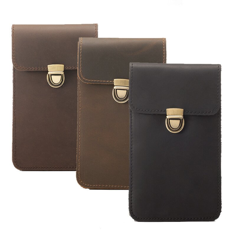 Leather Waist Bag Supplier - Vintage Crazy Horse Handcrafted Genuine Multifunctional