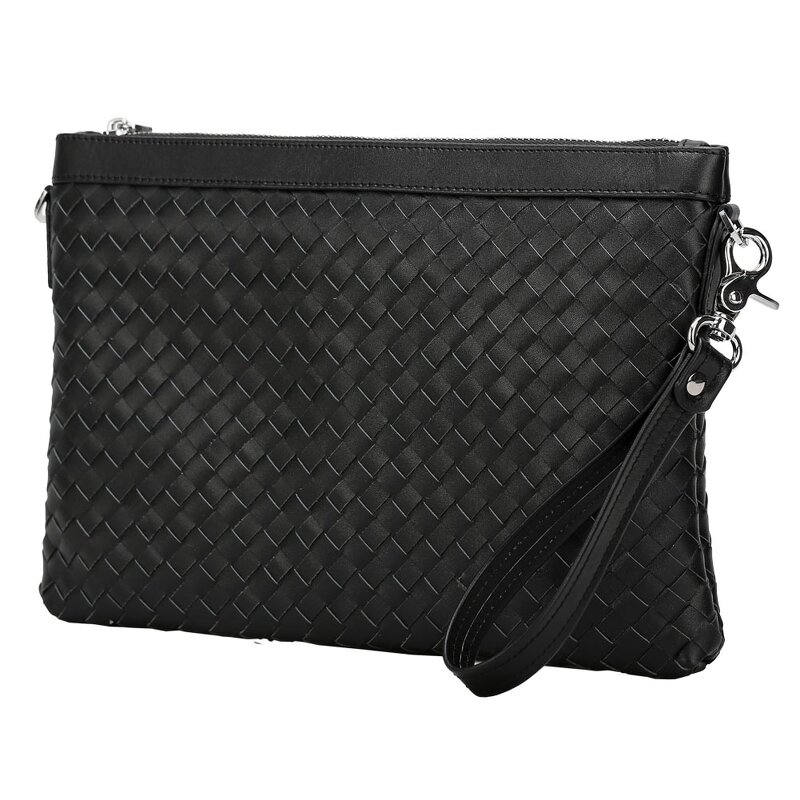 Leather Business Clutch Bag Supplier - Fashion Design Wholesale Real Genuine Black