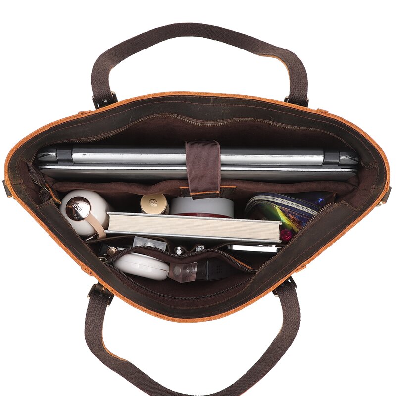 Leather Handbag Supplier - Full Logo Custom ODM OEM Gift Christmas Retro Crazy