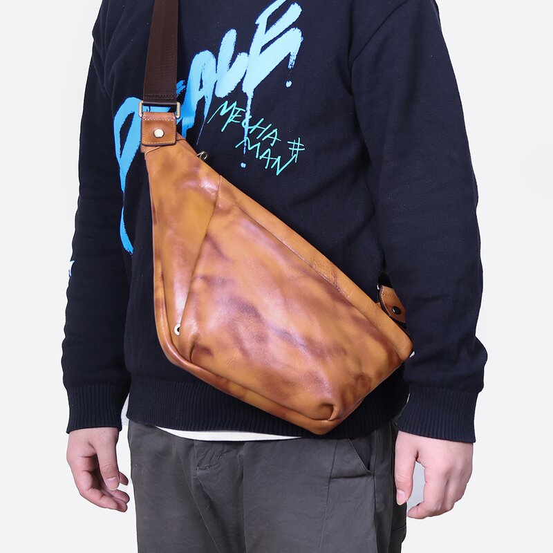 Leather Crossbody Bag Supplier - 2025 New Design Factory Direct Sale Brown