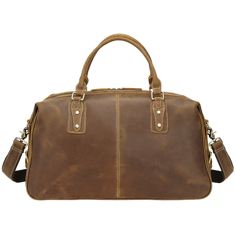Leather Duffel Bag Supplier - Big Volumes Crazy Vintage Crazy Horse for Men Retro