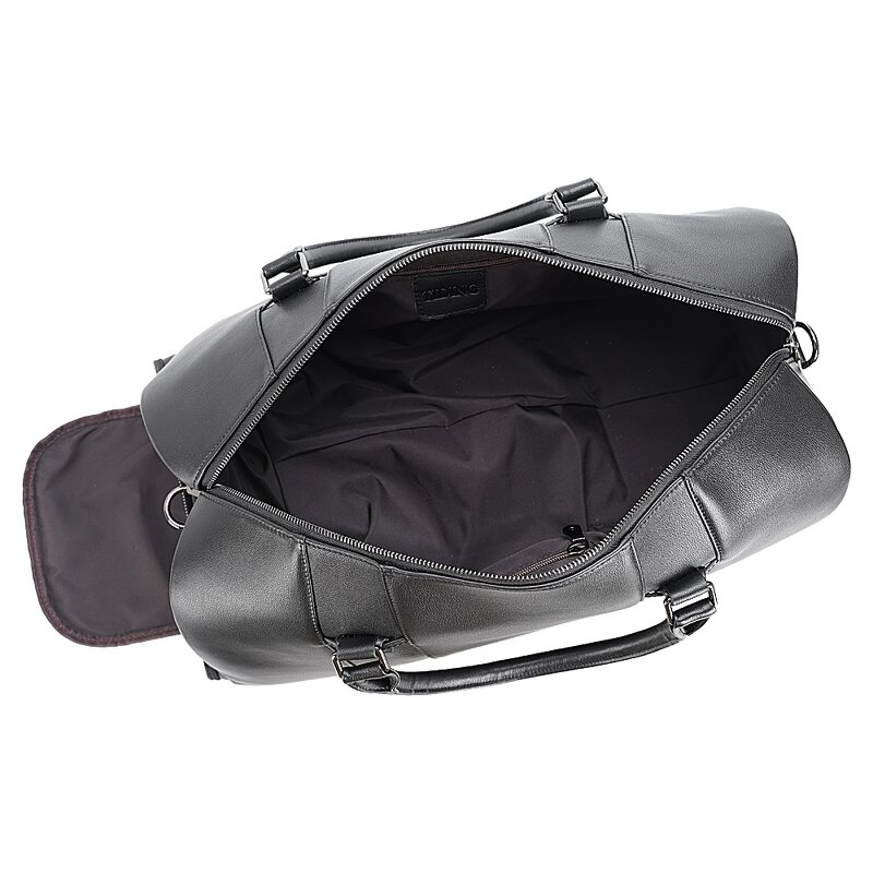 Leather Duffel Traveling Bag Manufacturer - Hot Sale Fashion Design Black Gym Bag