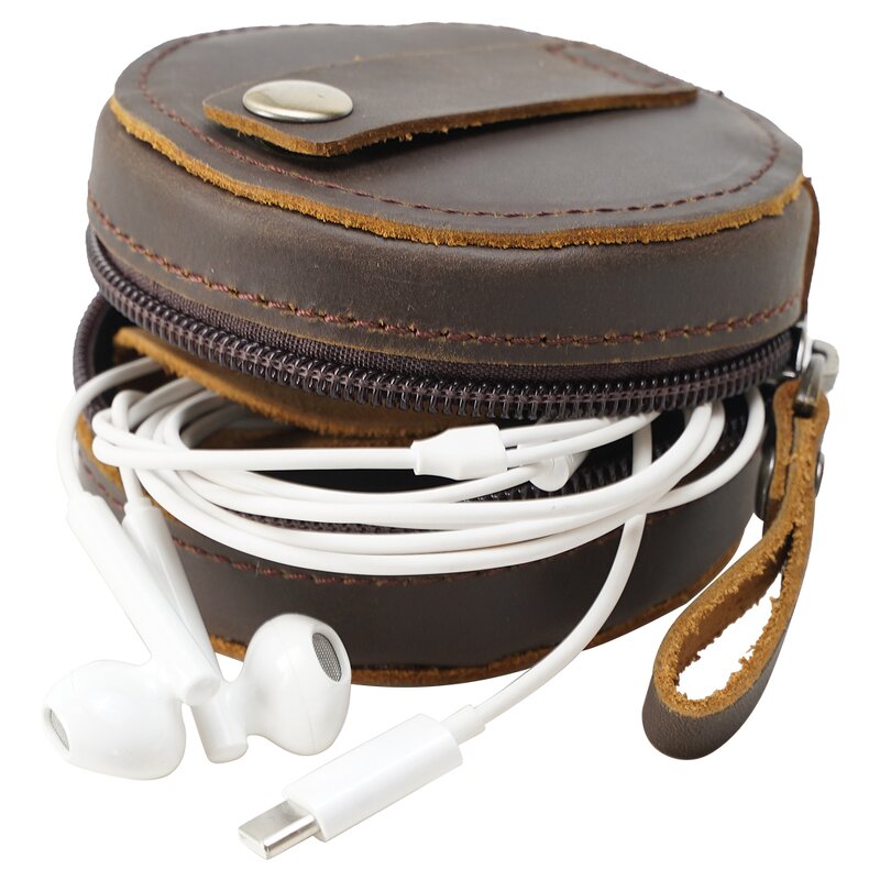 Leather Coin Purse Supplier - TIDING Vintage Unisex Retro Small Purse OEM