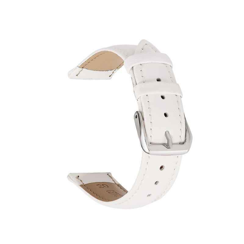 Leather Watch Strap Supplier - Original Factory Cowhide Calfskin White Pink for