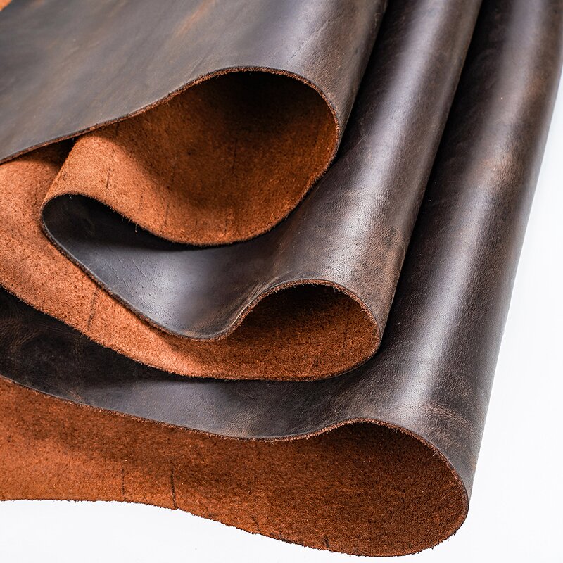 Leather Supplier - Shoes Colors Material Genuine Dark Brown Crazy Horse Cow