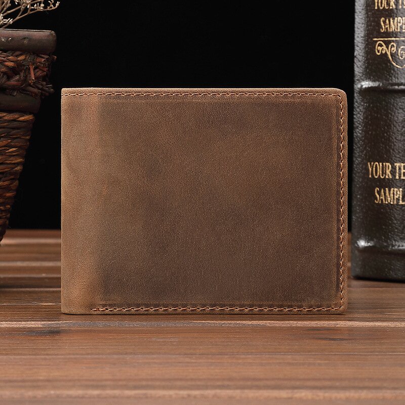 Leather Wallet Supplier - Hot Sale Genuine RFID Blocking Bifold Credit Card