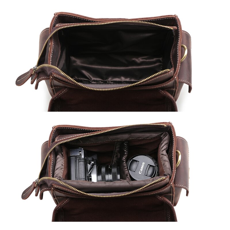 Leather Camera Bag Manufacturer - Hot Sale High Quality Fashion Crazy Horse