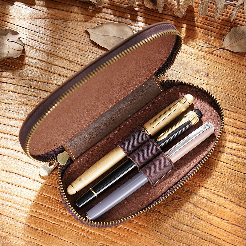 Leather Pencil Case Supplier - Original Factory Wholesale Price Full Grain Custom