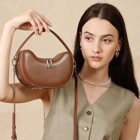 Leather Tote Supplier - Factory Fast Shipping Women Orange Shaped Style Ladies