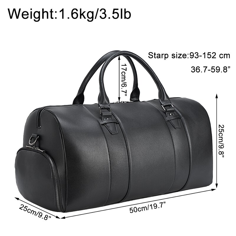 Leather Duffel Traveling Bag Manufacturer - Hot Sale Fashion Design Black Gym Bag
