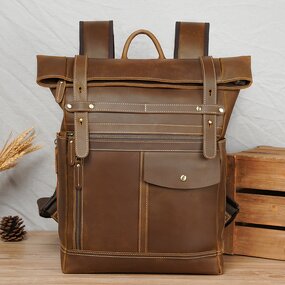 Leather Backpack Manufacturer - Vintage Design Customized Full Grain Real School