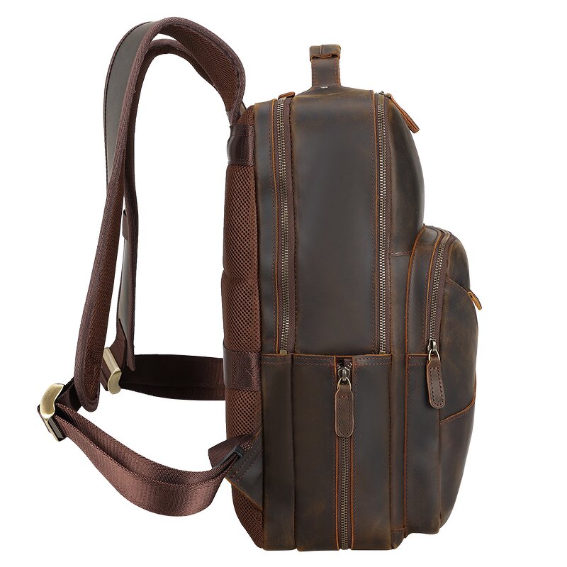 Leather Backpack Manufacturer - Custom LOGO Vintage Pure Cowhide Laptop Computer