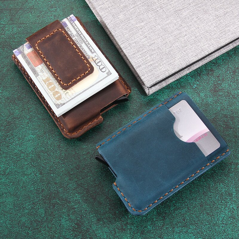 Leather Card Holder Manufacturer - Original Factory Custom Logo Vintage Genuine