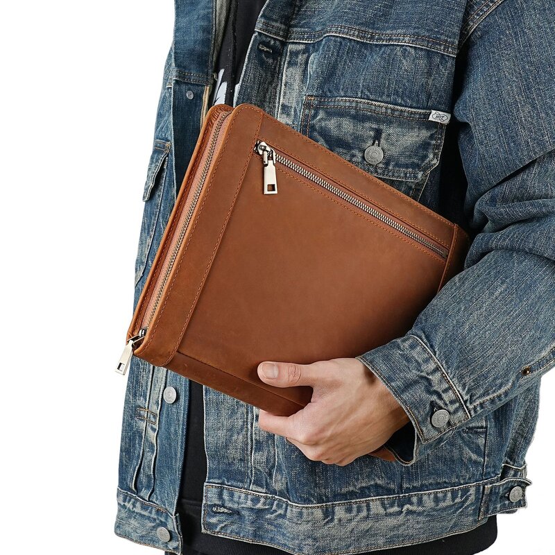 Leather Laptop Bag Factory - Business Vintage Crazy Horse Genuine Cow for 10.5