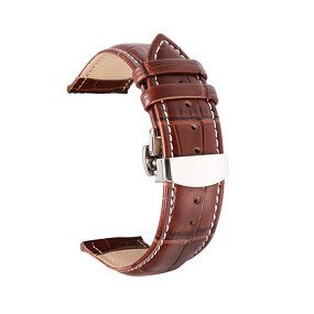 Leather Watch Strap Manufacturer - Crocodile Print Full Grain Cowhide for IWatch