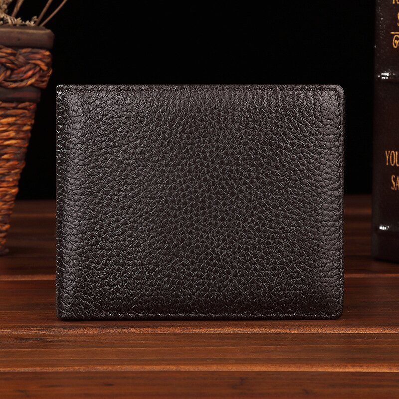Leather Wallet Supplier - Factory Wholesale OEM ODM Men Bifold Pebble Leather