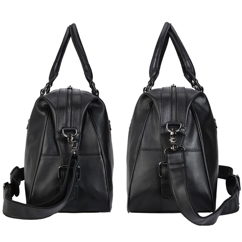 Leather Travel Duffel Bag Manufacturer - Custom Large Capacity Pure Men Weekender