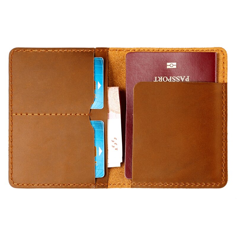 Leather Passport Holder Supplier - Design Custom Full Grain Genuine Cover Case