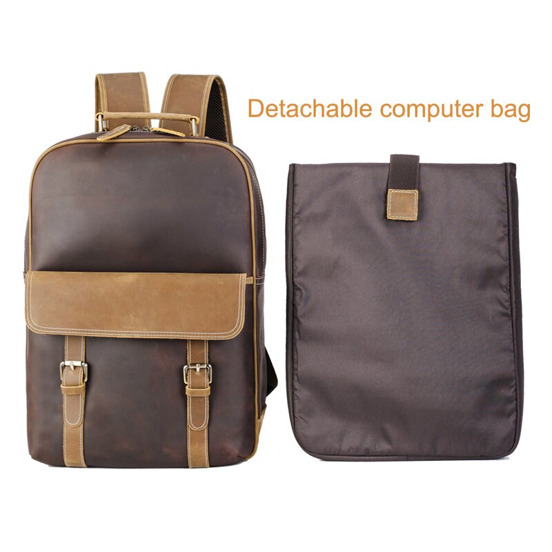 Leather Backpack Manufacturer - Tiding Vintage Style High Quality Full Grain Top
