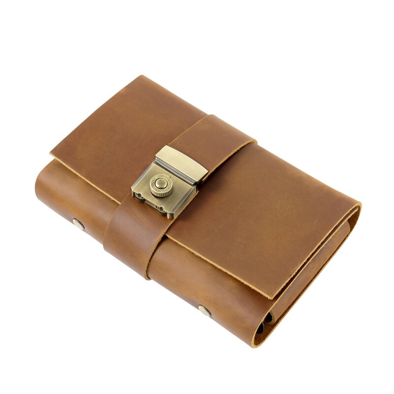 Leather Diary Journal Supplier - Vintage Tally Book Full Grain Manuscript with Lock