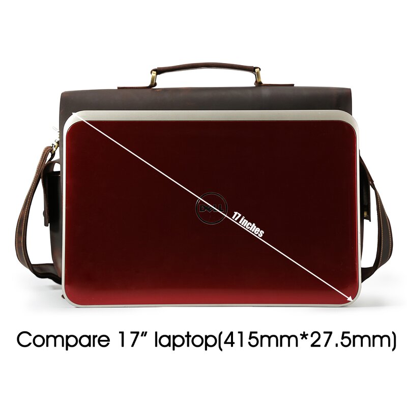 Leather Laptop Bag Supplier - Brand Logo Custom Men Large Capacity Genuine Cow
