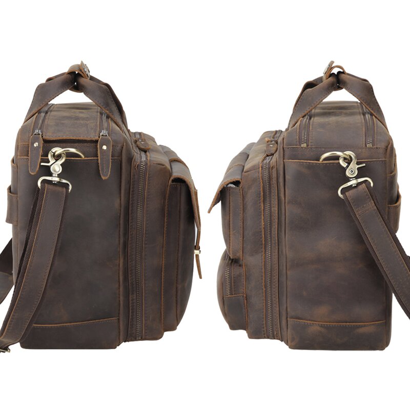 Leather Messenger Briefcase Manufacturer - High Quality Vintage Design Large Genuine
