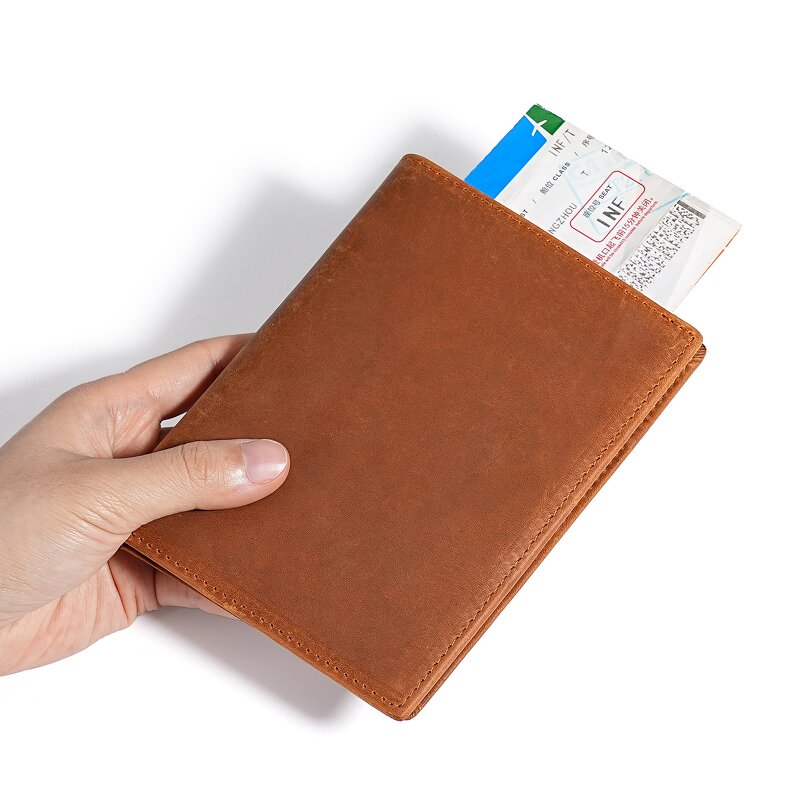 Leather Passport Cover Manufacturer - Wholesale Price Genuine Cowhide Bifold Wallet