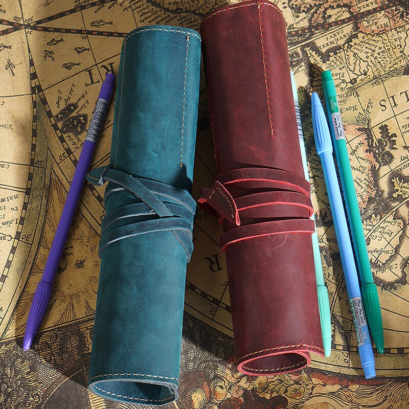 Leather Pen Bag Manufacturer - Factory Drop Shipping Genuine Draw Pencil Case