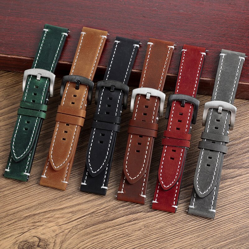 Leather Watch Strap Supplier - Real Leather Custom Color Full Grain Cowhide