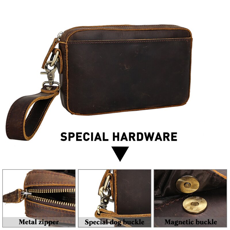 Leather Clutch Bag Manufacturer - Tiding Custom Bag Real Full Grain Mens Retro