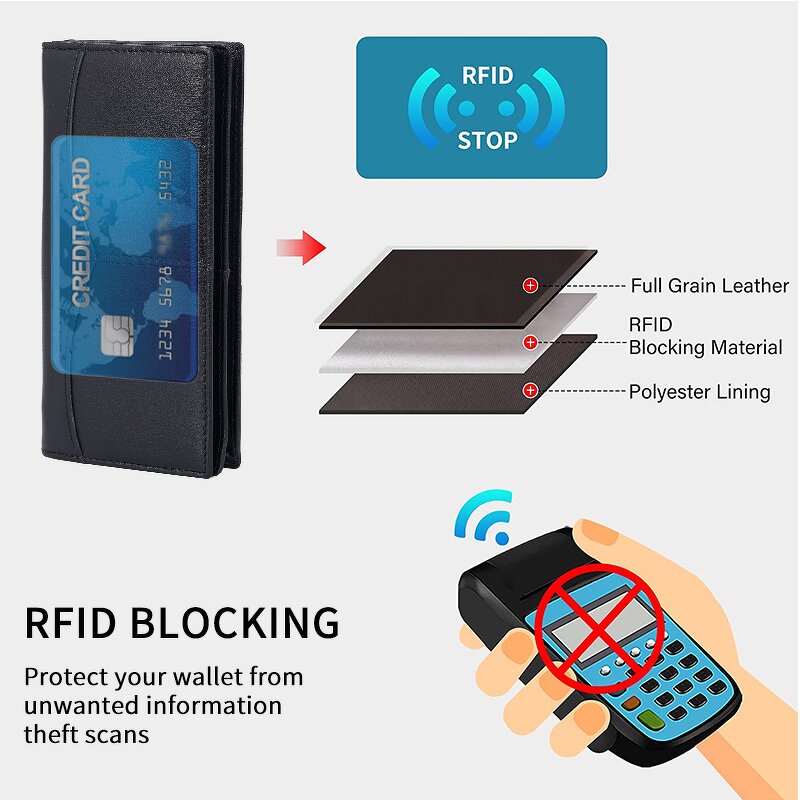 Leather Wallet Supplier - High Quality Fashion Design Cowboy Men Black Cowhide