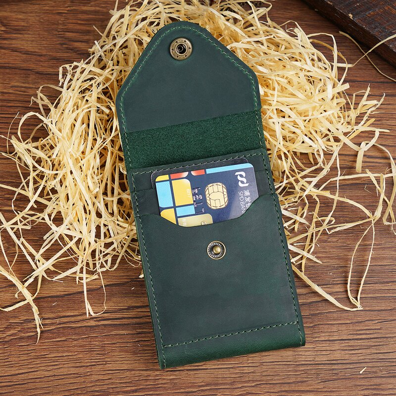 Leather Cardholder Manufacturer - Custom Brand Logo Color Multicolor Crazy Horse