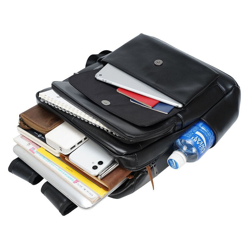 Leather Backpack Supplier - Wholesale Fashion Style Black Full Grain Laptop