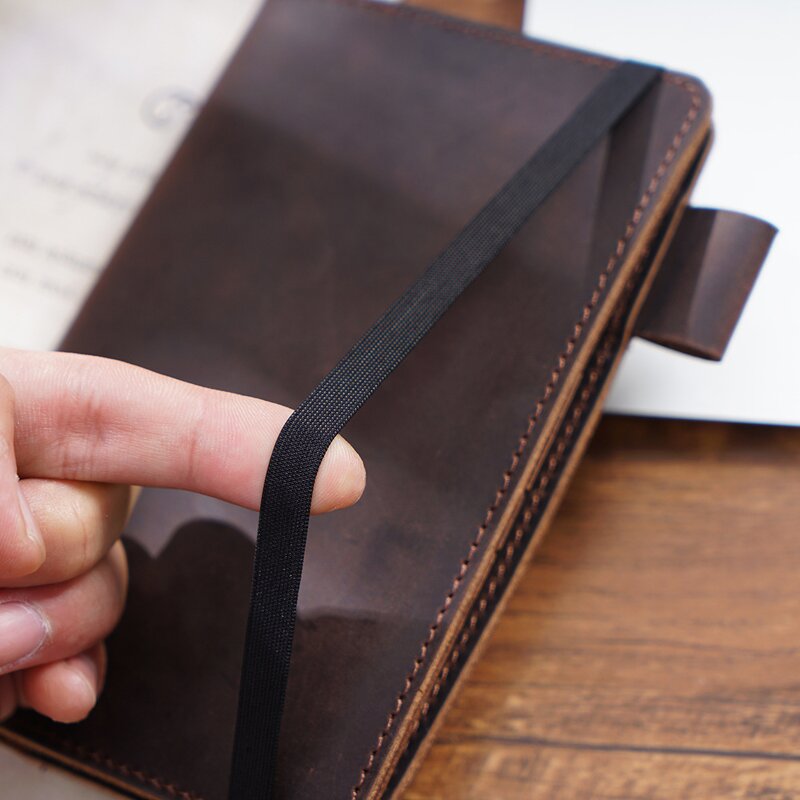 Leather Diary Journal Manufacturer - Full Grain Workbook Paper Notebook with Card