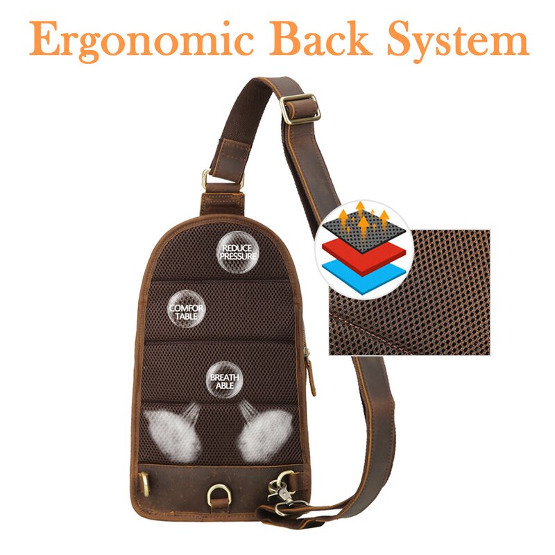 Leather Chest Bag Manufacturer - Custom Design Own Style Type Vintage Style Men