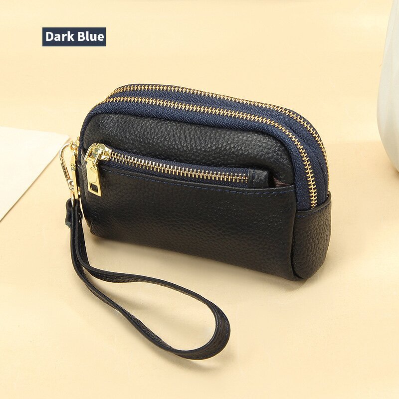 Leather Purse Supplier - Drop Shipping Genuine Full Grain Zipper Wallet Lady