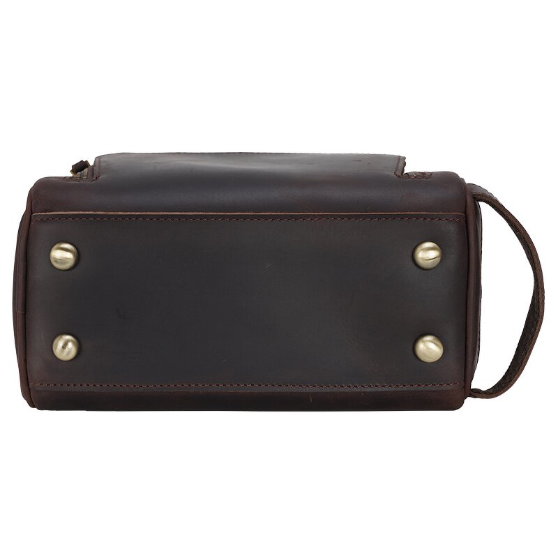 Leather Washing Bag Manufacturer - Logo Customized Handmade Real Cow for Travel