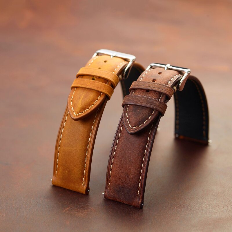 Leather Watch Strap Supplier - Hot Sale Crazy Horse Full Grain Cowhide for Watch
