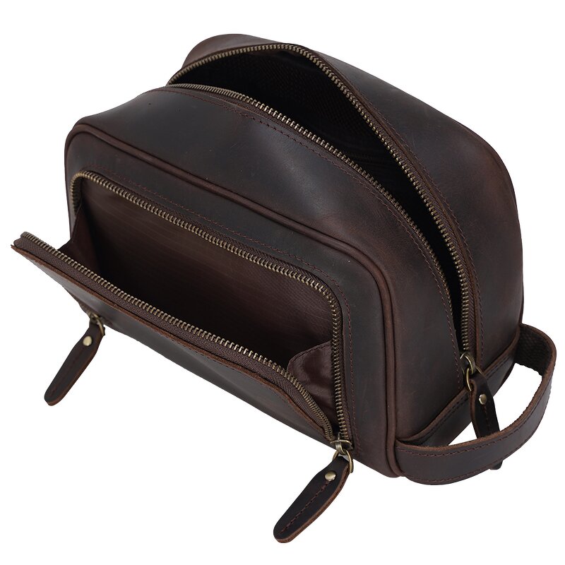 Leather Toiletry Bag Supplier - Vintage Custom Handmade Genuine 100% Pure Real