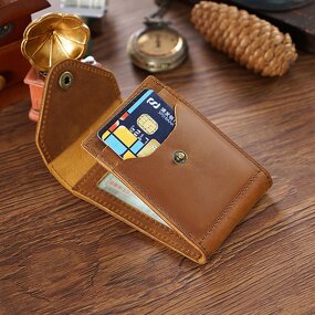 Leather Cardholder Manufacturer - Custom Brand Logo Color Multicolor Crazy Horse