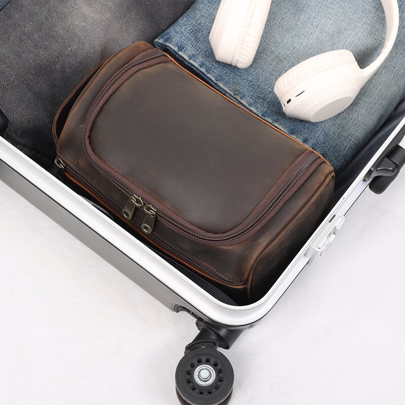 Leather Toiletry Bag Supplier - New Arrival Genuine Lipstick Cosmetic Traveling